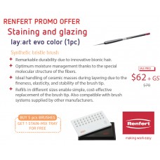 Renfert PROMO - lay:art evo COLOR (1pc)  + OPTION: BUY 5pc BRUSHES - GET 1 STAIN-MIX TRAY FOR FREE ** SPECIAL INDENT ORDER ITEM **
